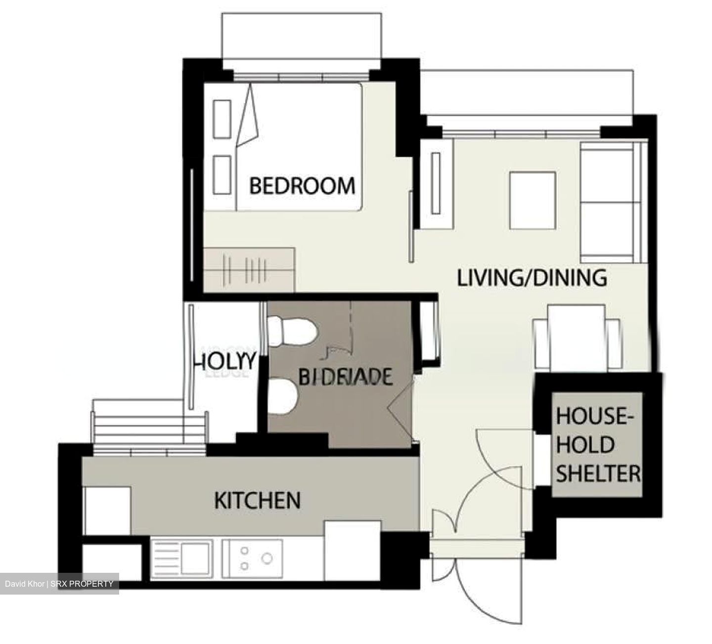 Blk 413B Waterfront I @ Northshore (Punggol), HDB 2 Rooms #607539691